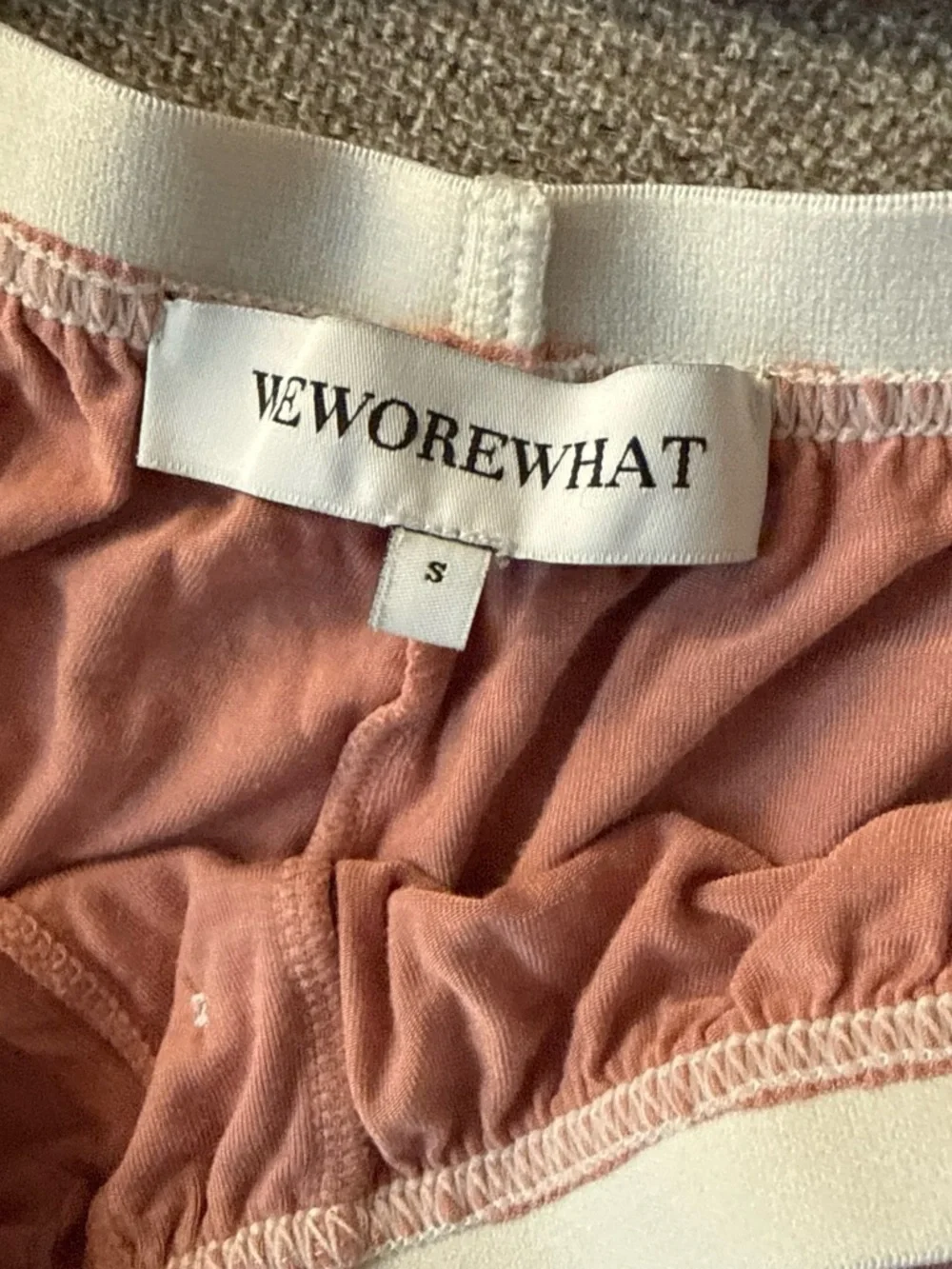 WeWoreWhat Long Sleeve Top ( size L) & Shorts ( size S) Set - Dusty Rose Pink